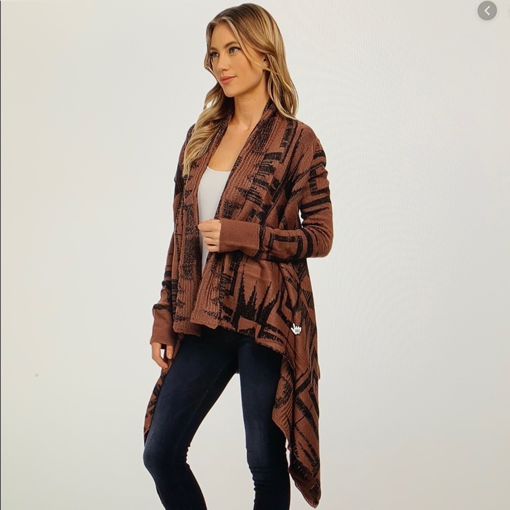 Brown Vena Cardigan